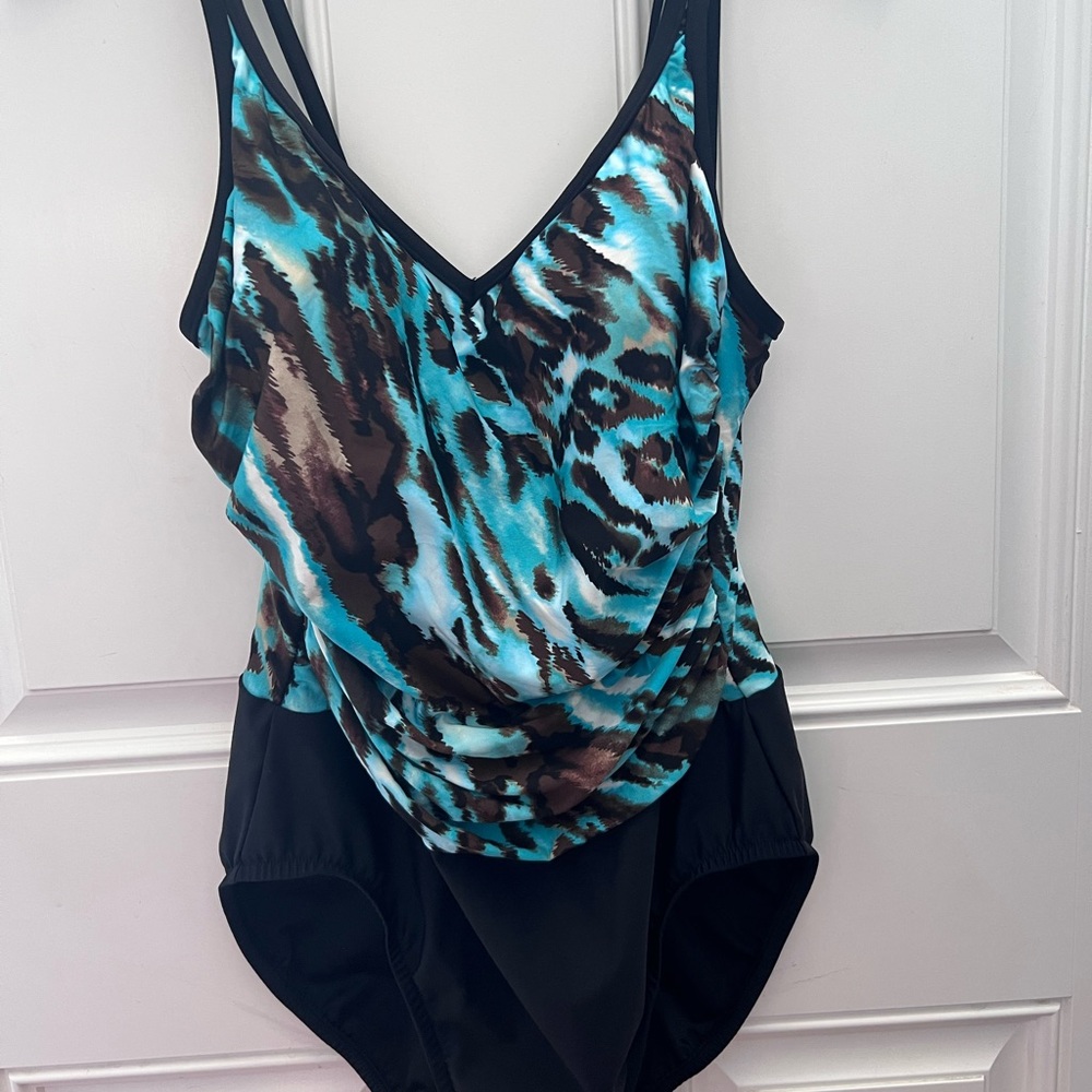 Miraclesuit one piece with padded chest.